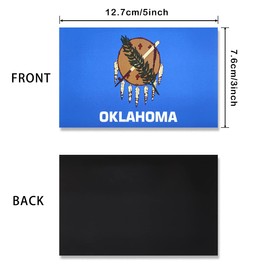 JBCD Oklahoma Flag Magnet Decal - for Car SUV Truck, 3 Pack, 3x5 Inches
