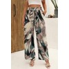 Angerella Womens Fashion Print Palazzo Pants Summer Wide Leg High