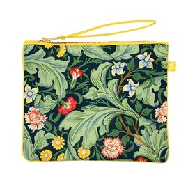 Pouch Make Up Bag/Purse - Organic Cotton - Botanical V&A Museum Design - Leicester Wallpaper - Zip Closure