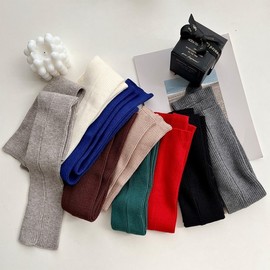 Korean Dongdaemun Autumn/Winter Long Fingerless Warm Thick Knitted Arm Warmers Arm Warmer Brushed Long Sleeve Fingerless - Grey 10ea