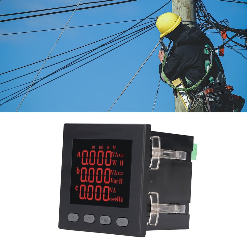 3 Phase Digital Ammeter Intelligent Multi Function Energy Power Meter