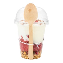 Restaurantware 6.5 Inch Wooden Spoons 500 Wooden Dessert Spoons - Premium Heat-Resistant Natural Birch Wood Taster Spoons For Desserts And Appetizers