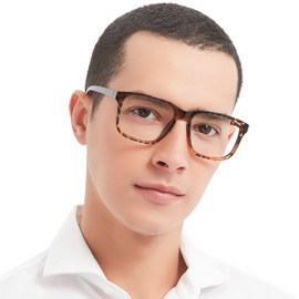 OCCI CHIARI Oversized Reading Glasses 1.75 Men Large Square Readers 1.0 1.5 2.0 2.5 3.0 3.5 4.0 5.0 6.0(Tortoise, 1.75)