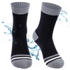 BBXWANG Unisex Waterproof Socks, Dark Grey-Black