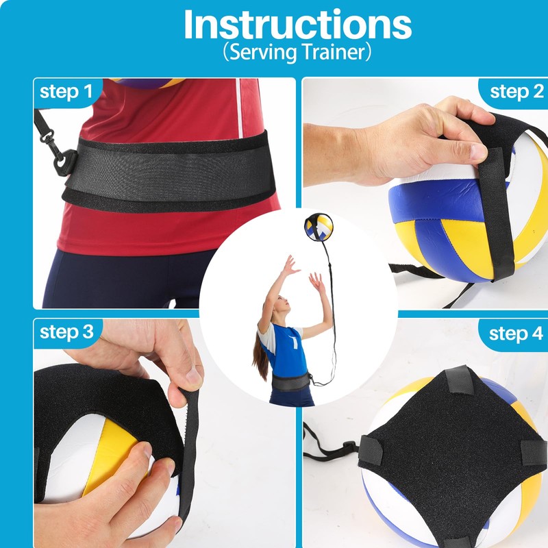 Volleyball Training Equipment Aid,Premium Volleyball Rebounder Trainer Kit,Solo Trainer for
