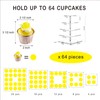 OLACHIKKO Cupcake Stand, 5-Tier Square Cupcake Holder with LED Light