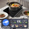 portable induction cooktop.120°F~465°F Crystal Glass Surface Countertop Electric Cooktop1800W. Automatic heat