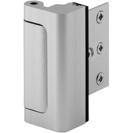 Childproof Deadbolt for Patio Sliding and Inward Swinging Doors - Satin Chrom...