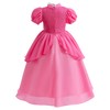 Princess Peach costume for Little Girl's Dress Up with Crown