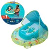 SwimWays Baby Spring Float with Adjustable Canopy, Green Octopus