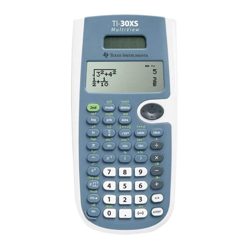 WYNGS TI-30XS MultiView Calculator with Protective Case in Dark Grey