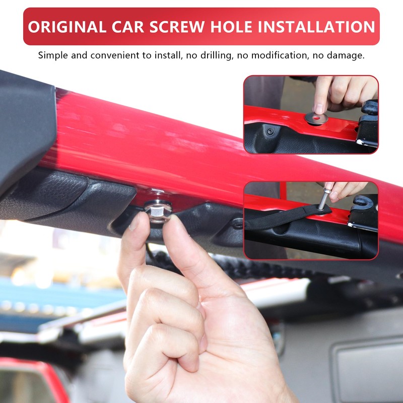 RERPRO Front Door Roll Bar Grab Handles Compatible with 2018-2024