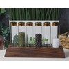 gouveo Rustic Oak Spice Rack with 6 Jars, 100 ml