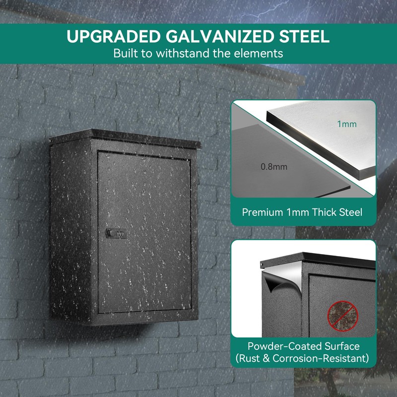 YITAHOME Outside Package Delivery Box, 19.7x13.4x8.7 inch Outside Package Drop