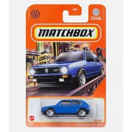 Matchbox Volkswagen Golf MK1 95/100 1:64 Scale Die-Cast Vehicle, Blue