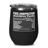 ODDITEES Funny Fire Inspector Wine Glass Fire Inspector Nutrition Facts