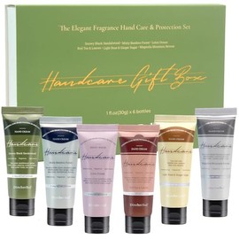 DincherBel Set de Regalo de Crema de Manos - Juego de Loción de Manos Perfumada de Tamaño de Viaje para Piel Seca, Regalo Ideal de Vacaciones para Mujeres/Hombres/Cumpleaños, 6 x 1.0 oz/30 ml