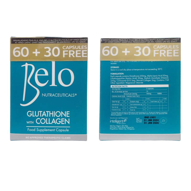 Belo Nutaceuticals Glutathione + Collagen