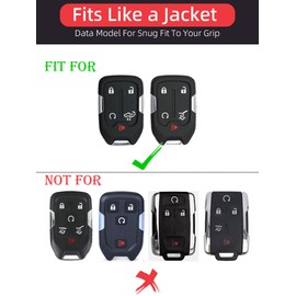 Chevy Key Fob Cover for Silverado 1500, Sierra 1500, 2024-2025 Silverado Sierra 2500HD 3500HD, Remote Keyshell Accessories