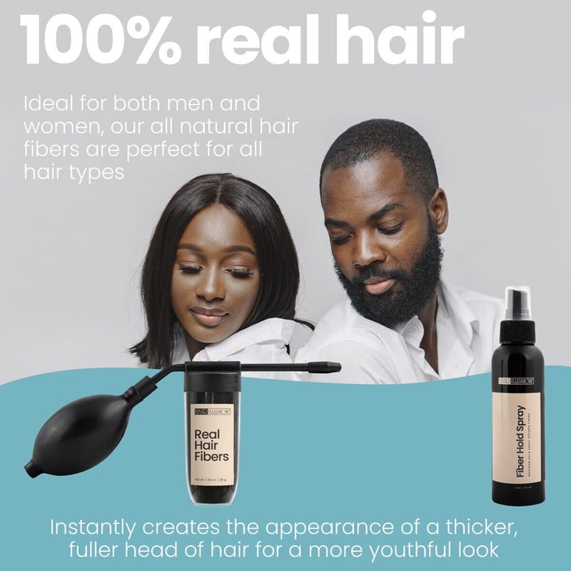 Hair Illusion Combo Kit - Hold Spray, 38g Hair Fiber