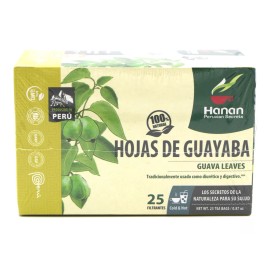 Hanan-Peru 25 Tea bags Hoja de Guayaba (Guava Leaves Tea bags) 1 Box