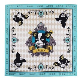 JoJo's Bizarre Adventure Stardust Crusaders, Handkerchief, Iggy (Blue) 0 False Handkerchief, Approx. 19.7 inches (50 cm), 000401-0011-01, blue