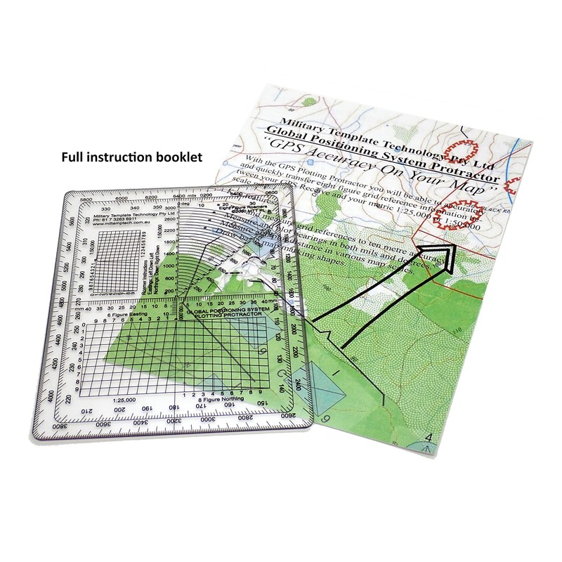 MTT PL - GPS Plotting Protractor for Military map Marking,