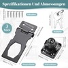 3 Lockable Security Locks, 4.76 Inch Zinc Alloy Door Bolt