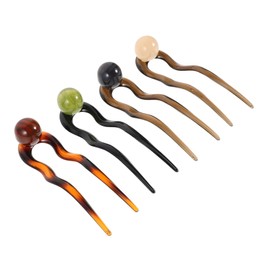 FRCOLOR 4pcs Vintage U-shaped Hairpins for Girls Women Elegant Decorative Hair Forks for Chignon Updo Stylish Hair Accessories for Everyday Use