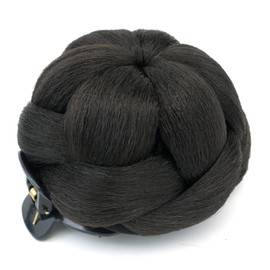 IMISSU Braided Hair Bun Maker Scrunchie - Claw Hairpiece for Easy Chignon & Updo Styling with Secure Hold (Brown)