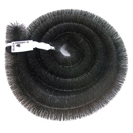 1 x 4m (4 metres) 100mm Black Hedgehog Gutter Brush - Leaf guard stops blocked gutters