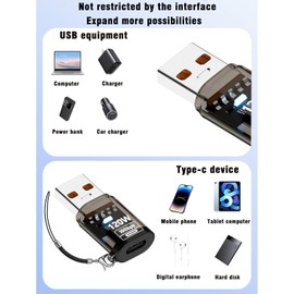 LUIRSAY Pack of 3 USB to USB-C Adapter 10 Gbps OTG Charging Adapter for Type A Computer/Laptops/U-Disk/Hard Drive