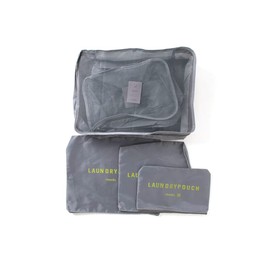 NORMAK Travel Pouch, Set of 6, Waterproof, Stylish, Travel, Lightweight, Large Capacity, Business Trips, Organization, Storage Case, Clothes Storage Bag