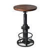 Topower Industrial Bar Table 38.58-48.43" Adjustable Pub Table Kitchen Dining