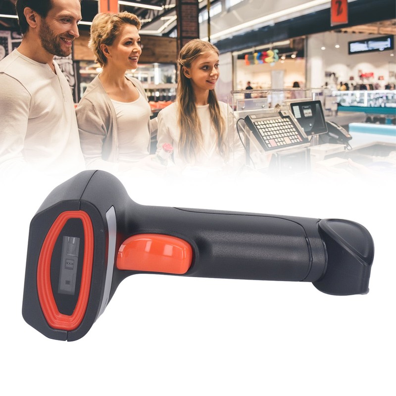Barcode Scanner Bluetooth 2.4GHz Wireless CCD Red Light Rechargeable 1D