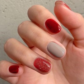 NAILDOKI Nail Stickers 20 Pieces Full Wraps Nail Polish Strips, Self-Adhesive Gel Nail Art Decals for Women Girls