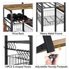 Yaheetech Kitchen Bakers Rack with Power Outlet, Coffee Bar Microwave