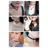 YFFSFDC Choker Necklace, Black, 20-piece Set, Simple, Stylish, Women's Choker,