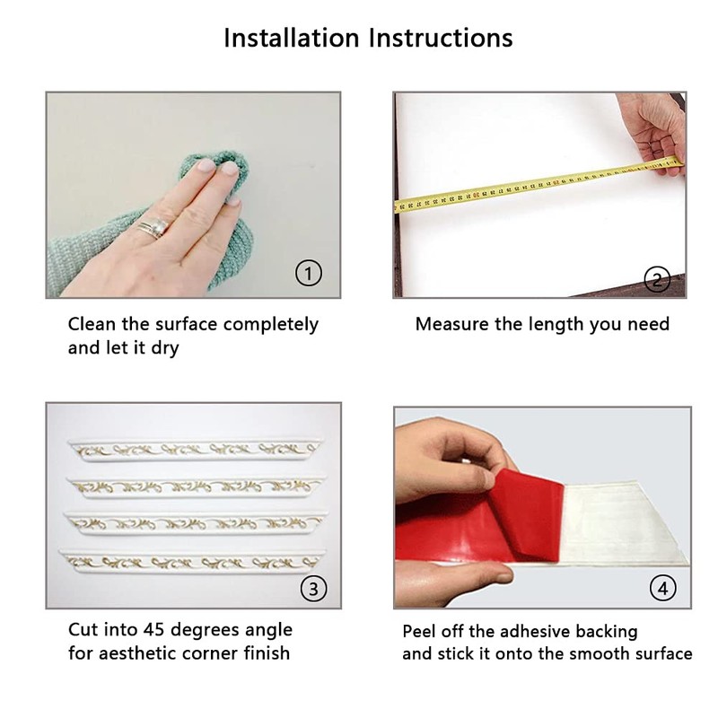 HFYZZ Flexible Molding Trim Self Adhesive, Crown Molding Ceiling, Wall