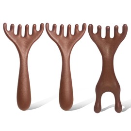 3PCS Head Massager Scalp,Wooden Gua Sha Combs for Hair,Wide Tooth Sandalwood Hair Comb Portable Head Scratcher, Massage Tool,Gift for Relaxation
