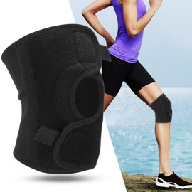 Topyond Sprots Knee Brace, Adjustable Knee Compression Sleeve, Flexible Stable Knee Protector, Easy to Put On, Suitable for Mountaineering Cycling Basketball Volleyball