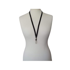 ID Card It ID Badge Card Pass Holder, ID Neck Strap Lanyard with Safety Breakaway & Retractable Keyring YoYo Badge Reel Set (Black with Metal Clip)