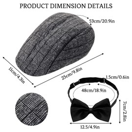 Gvhntk 1920s Mens Gangsters Costume Set Old Man Costume Accessories Grandpa Fancy Kit Newsboy Hat