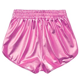 Girls Rose Gold Shorts Kids Metallic Shorts Pink Hot Pants Shiny Sparkly Gymnastics Outfits 10 11