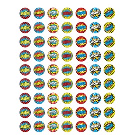 Teacher Created Resources® Superhero Mini Stickers Valu-Pak, 3/8 in, Multicolored, 1144 Pieces