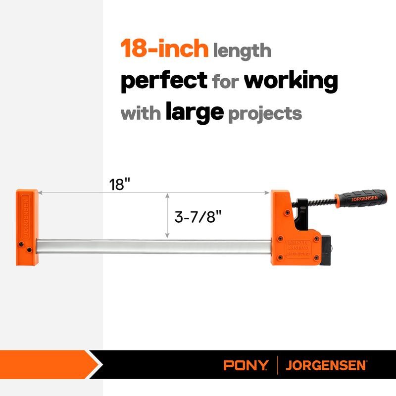 #springtok Jorgensen Bar Clamp Set, 2-pack 90° Parallel Clamp Cabinet