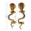 Purpledip King Cobra Brass Door/Window/Cupboard Handles - Opposite - Pack