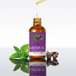 Vailontiss Castor Oil - Carrier Oil for Hair Growth, Relaxing Massage and Body Oil, Castor Oil for All Hair Types and Skin (Castor Oil, 3.4 Fl Oz)