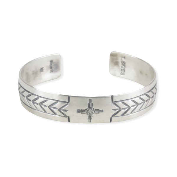 Turquoise Skies TSKIES Stamp Dancer: Attune Sterling Silver Cuff Bracelet