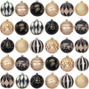 Christmas Baubles Christmas Tree Decoration Set, 30 Pieces, Black Gold